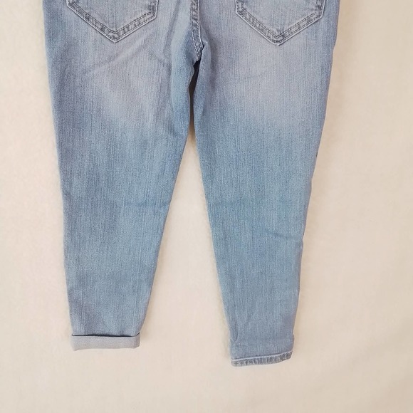 OshKosh Girls Overalls 4 Blue Cotton Denim‎ Overall Jeans Distressed Light Wash - Picture 9 of 11